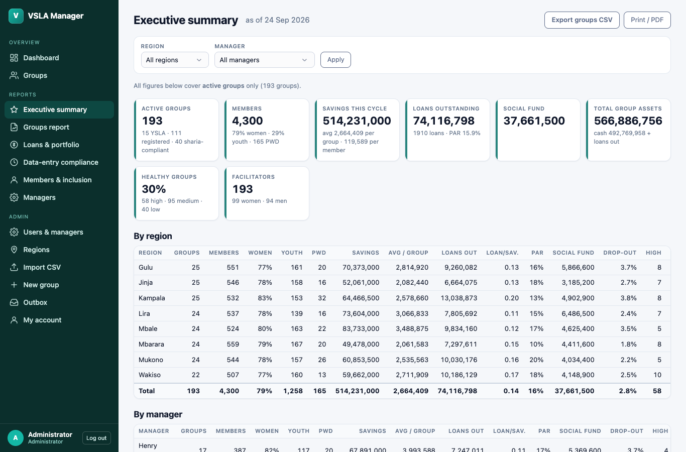 Executive summary report